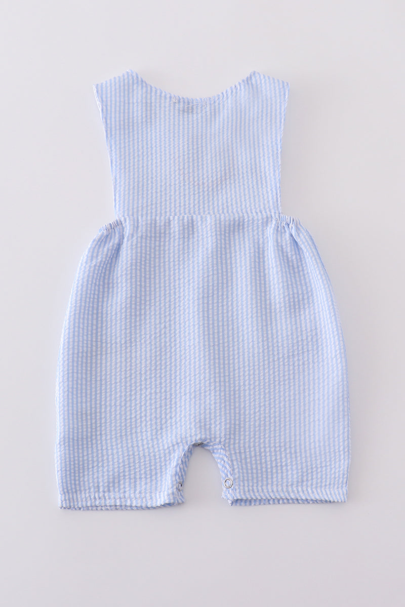 Boys - Blue Cross Embroider Smocked Set